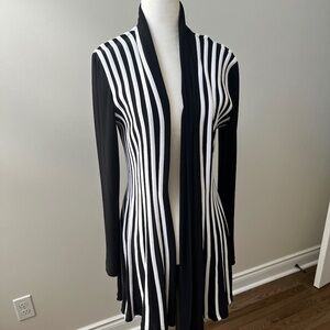 Joseph Ribkoff Black and White Striped Jacket